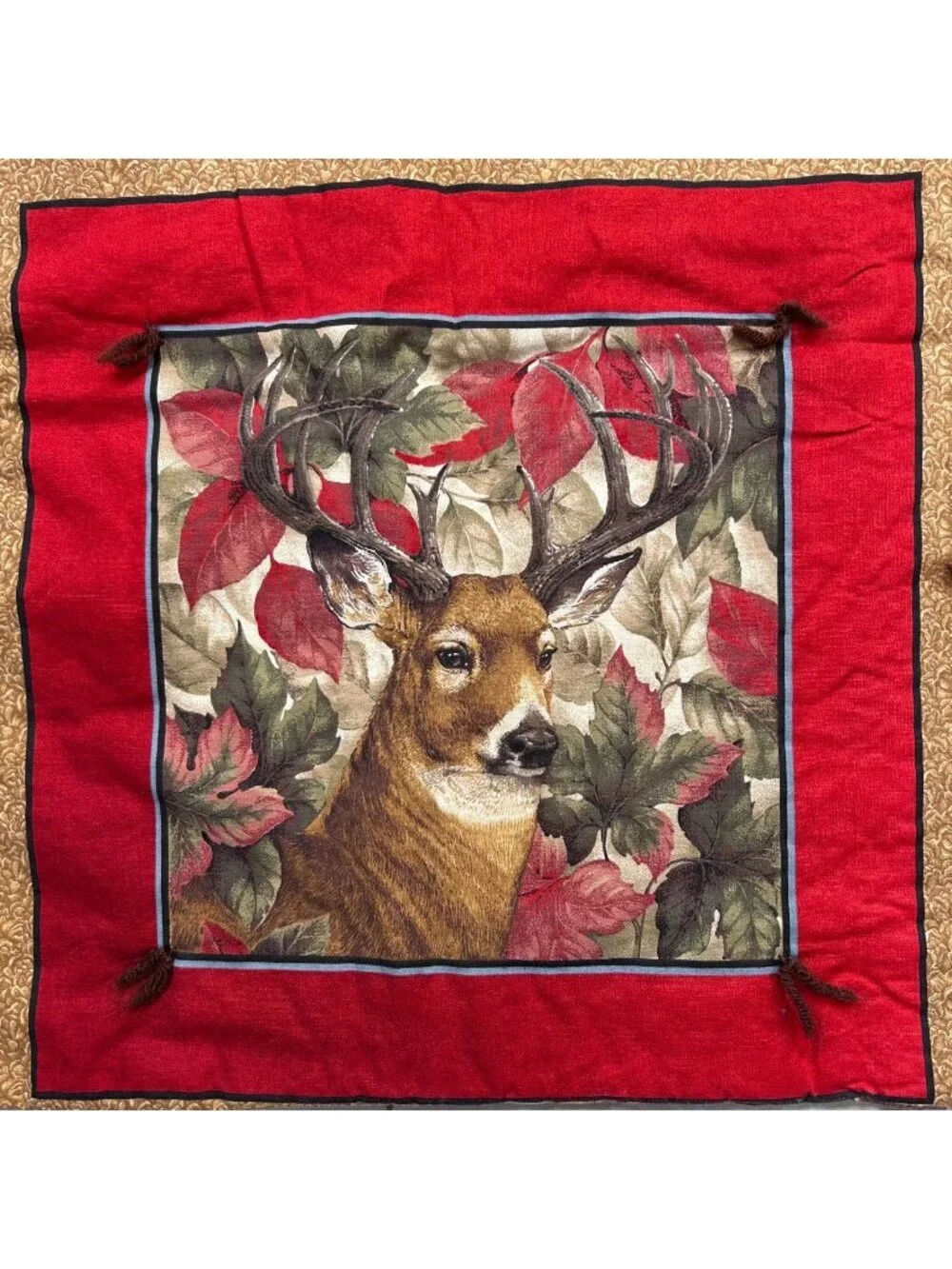 Rustic Woodland Themed Deer Lap Blanket Decoration Wildlife Autumn Harvest